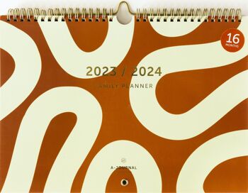 Agenda familial A-Journal 16 mois 2023/2024 - Flow 1