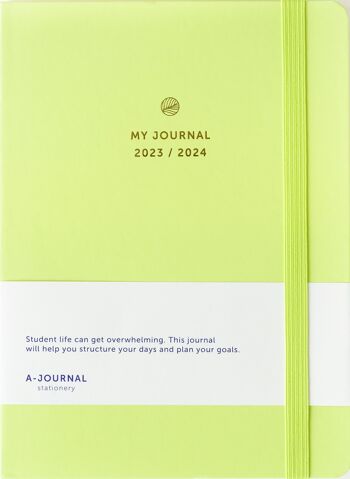 Agenda scolaire A-Journal 2023 / 2024 - Vert citron 1