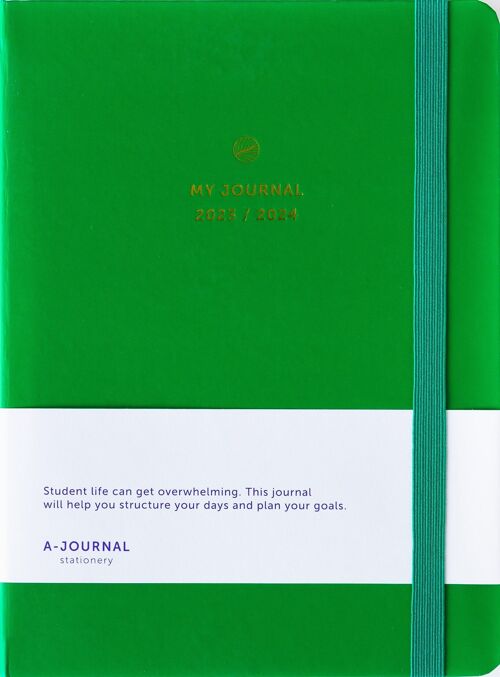 A-Journal School Diary 2023 / 2024 - Bright Green