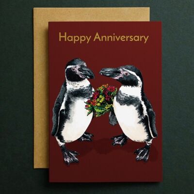 Cartes d'anniversaire de pingouins