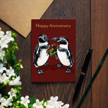 Cartes d'anniversaire de pingouins 3
