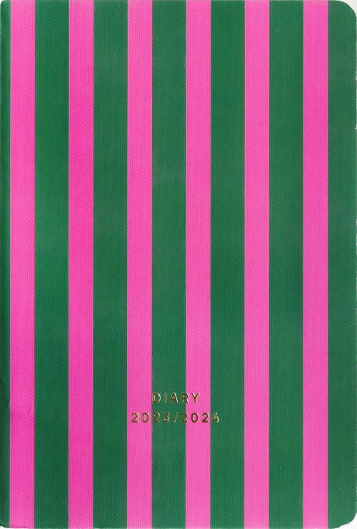 Fabrique School Diary 2023-2024 Striped Pink Green