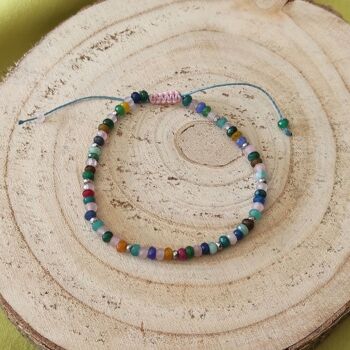 bracelet pierres naturelles agate multicolore 1
