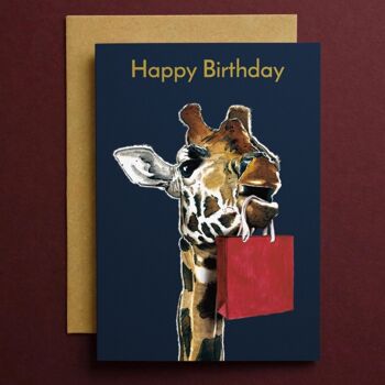 Cartes d'anniversaire girafe 1