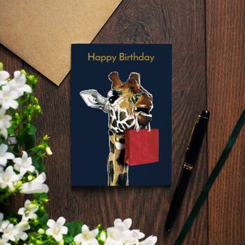 Cartes d'anniversaire girafe 2