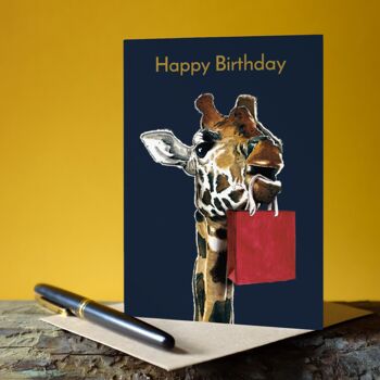 Cartes d'anniversaire girafe 3