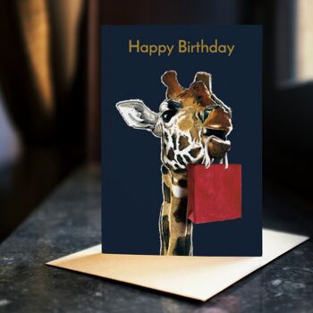Cartes d'anniversaire girafe 4