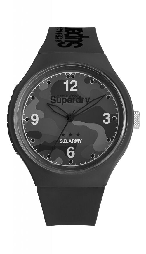 SYG006EE - Montre mixte analogique Superdry - Bracelet silicone - Urban XL Army