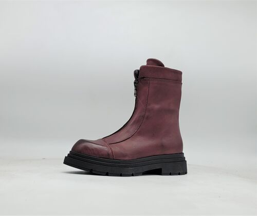 ART, 75 BORDEAUX BOOTS HANDMADE IN ITALY REAL LEATHER AUTUMN WINTER 2023 2024