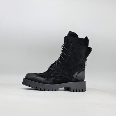 ART, 76 BLACK BOOTS HANDMADE IN ITALY REAL LEATHER AUTUMN WINTER 2023 2024