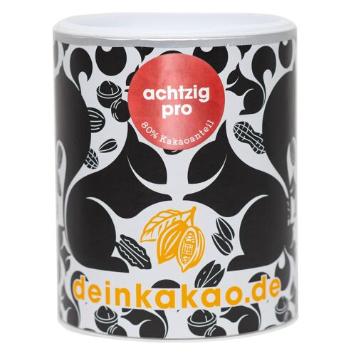 achtzig pro Bio-Schokoladenpulver | Kakao | bio | vegan | heiße Schokolade | fair | glutenfrei | ohne Haushaltszucker