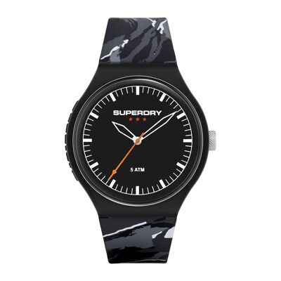 Superdry Reloj Analógico para Hombre SYG270EB - Correa de Silicona - Urban XL Camo Pop