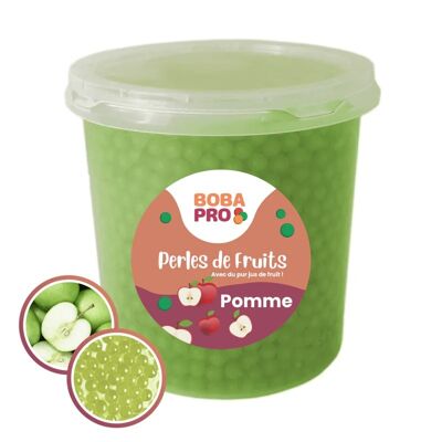 GREEN APPLE Pearls for BUBBLE TEA - 4 buckets of 3.2kg - Popping Boba - Fruit pearls ready to be served