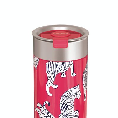 QUOKKA STAINLESS STEEL THERMAL COFFEE GLASS BOOST TIGERS 400 ML