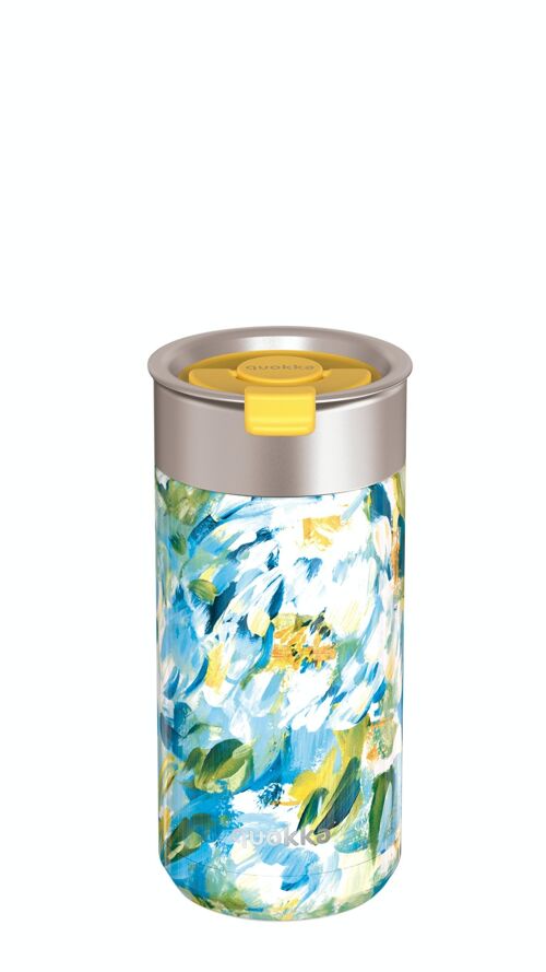 QUOKKA VASO CAFE TERMICO ACERO INOXIDABLE BOOST BLUE PEONIES 400 ML