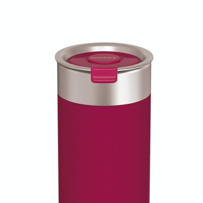 QUOKKA STAINLESS STEEL THERMAL COFFEE GLASS BOOST MAROON 400 ML