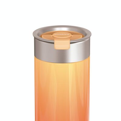 QUOKKA STAINLESS STEEL THERMAL COFFEE GLASS BOOST APRICOT ORANGE 400 ML