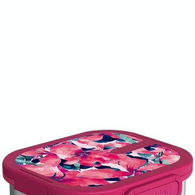QUOKKA LUNCH BOX STAINLESS STEEL PINK BLOOM
