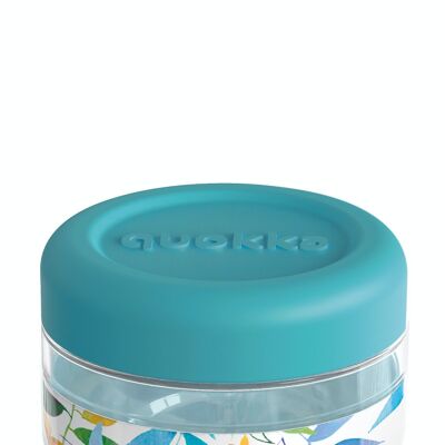 QUOKKA RECIPIENTE COMIDA MS CON FUNDA DE SILICONA WATERCOLOR LEAVES 500 ML