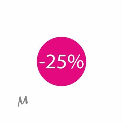 etiquetas de porcentaje de descuento | -25% | rollo de 500 piezas