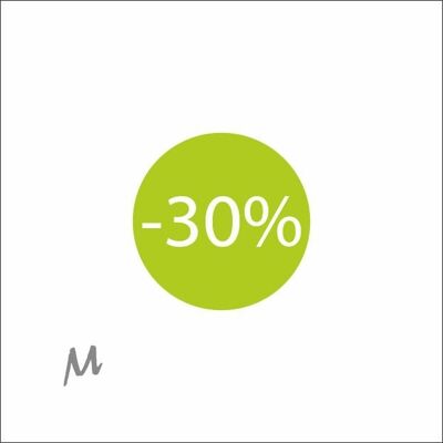 discount percentage labels | -30% | roll of 500 pieces