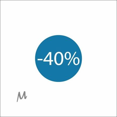 discount percentage labels | -40% | roll of 500 pieces