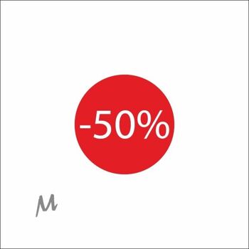 étiquettes de pourcentage de réduction | -50% | rouleau de 500 pièces 1