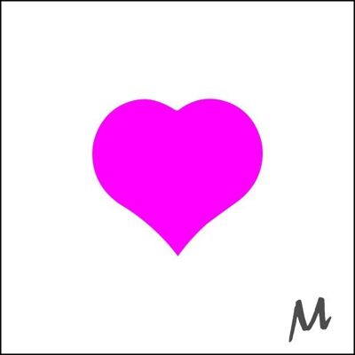 etiquetas del corazón - rosa | rollo de 500 piezas