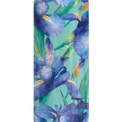 QUOKKA STAINLESS STEEL THERMOS BOTTLE SOLID BLUE IRISES 630 ML