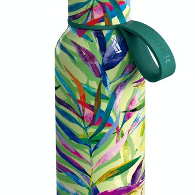 QUOKKA SOLID STAINLESS STEEL THERMOS BOTTLE WITH HANGER, NATURE COLOR 510 ML