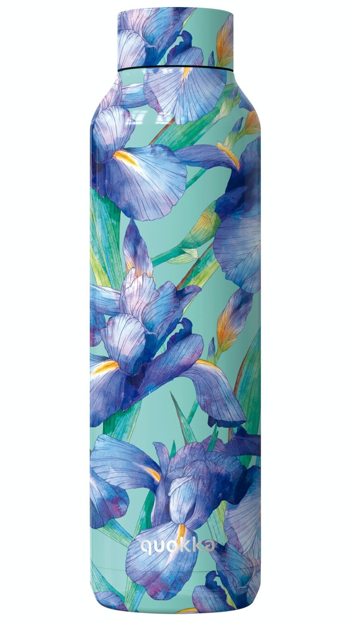 QUOKKA BOTTIGLIA THERMOS IN ACCIAIO INOX SOLID IRISES BLU 850 ML