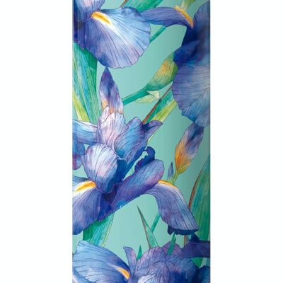 QUOKKA STAINLESS STEEL THERMOS BOTTLE SOLID BLUE IRISES 850 ML