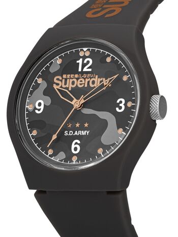 SYL006EP - Montre femme analogique Superdry - Bracelet silicone - Urban army 2