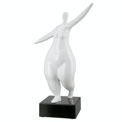 Poly escultura "Lady" blanco brillante
