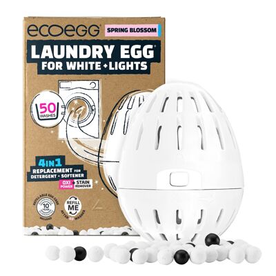 Ecoegg Detersivo per bucato ecologico Egg Spring Blossom per White + luci 50 lavaggi