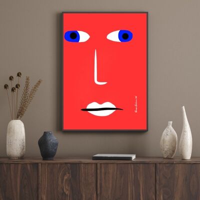 Poster Poster - Faccia rossa