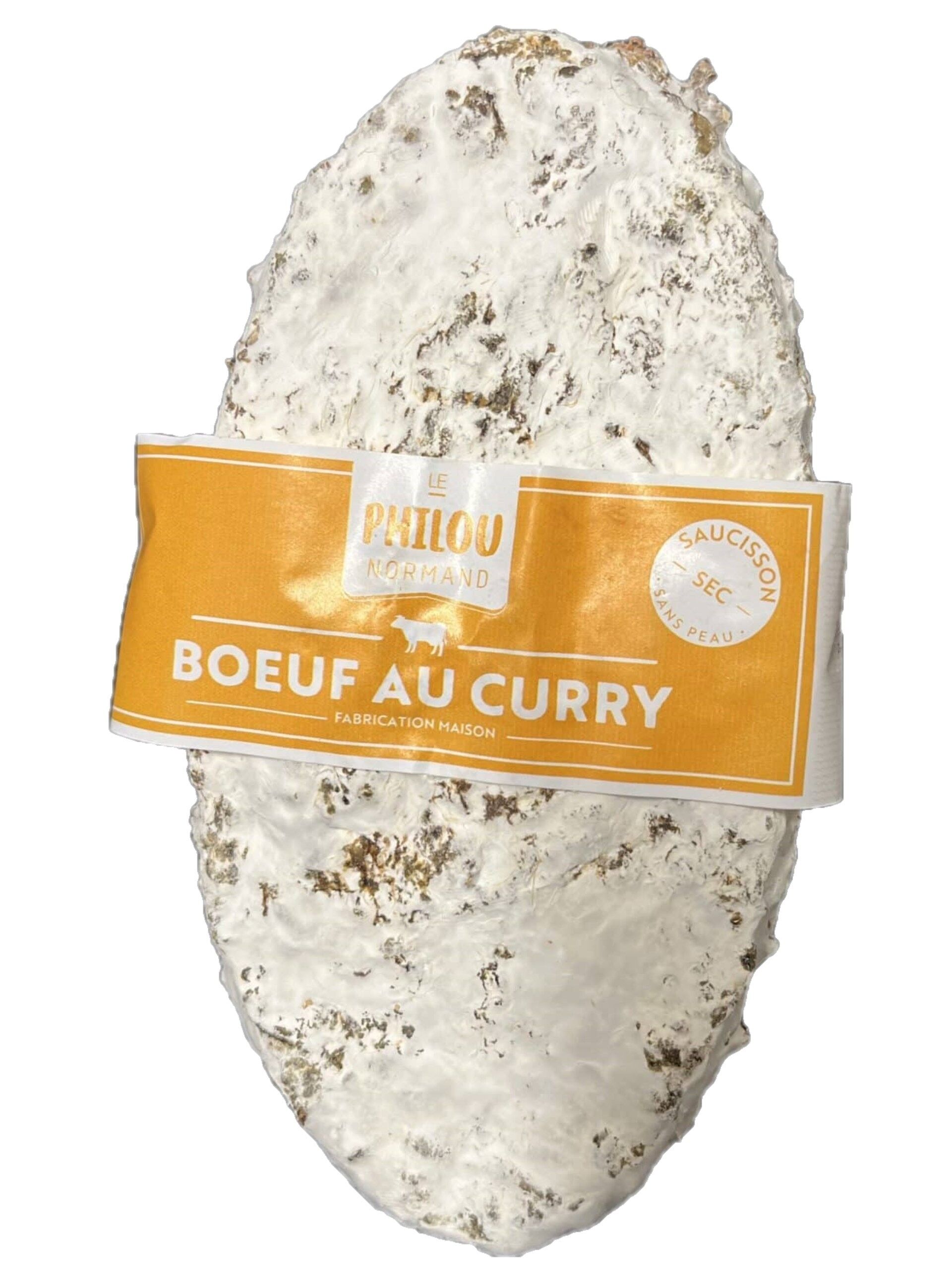 Salsiccia secca con manzo della Normandia (senza pelle) al curry