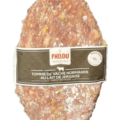 Dry sausage (skinless) with Normandy cow tomme cheese