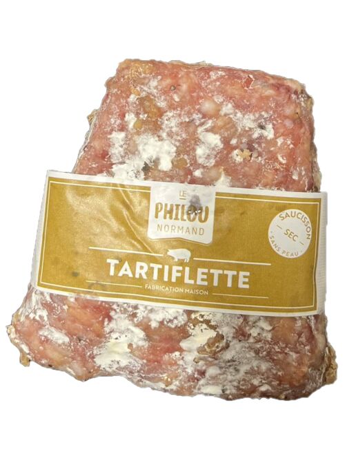 Saucisson sec (sans peau) à la tartiflette