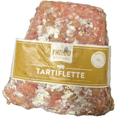 Dry sausage (skinless) with tartiflette