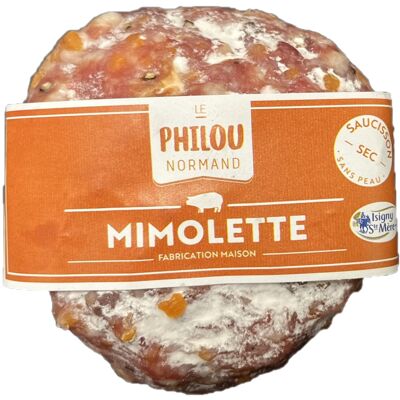 Dry sausage (skinless) with mimolette