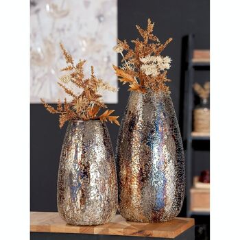 Vase décoratif en métal "Pavone" 2