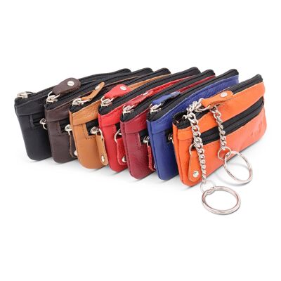Leather Key Cases - Key Bag Bundle - 3 pieces or 2 pieces - Compact key bag - Zipper