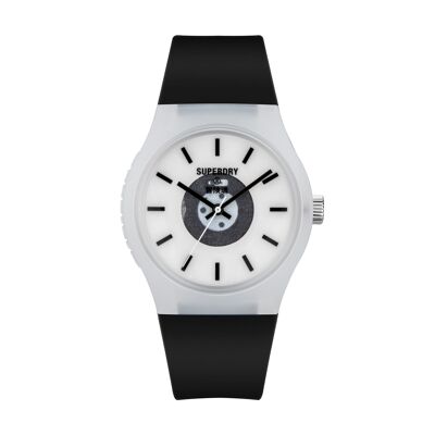 SYG347B Mixed Superdry Analogue Watch - Silicone Strap - Urban Transparent