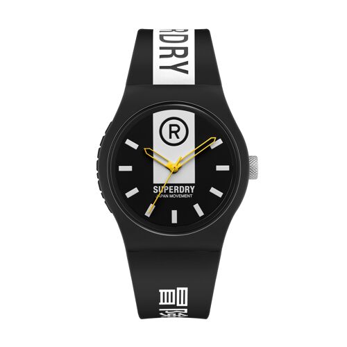 SYG348B - Montre mixte analogique Superdry - Bracelet silicone - Urban Brand Block