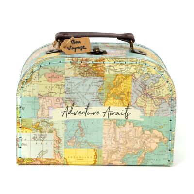 Adventure Awaits Small Suitcase - 100% Recycled Cardboard