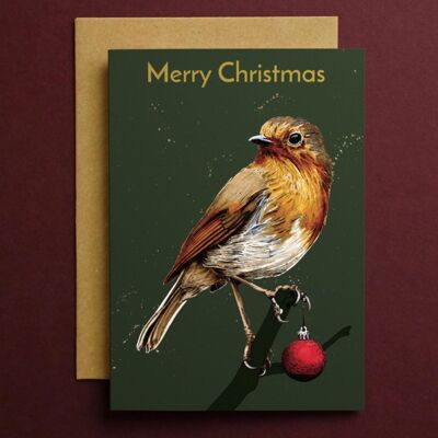 Weihnachtskarten mit Rotkehlchen