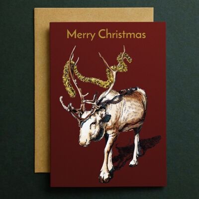 Weihnachtskarten mit Rentier
