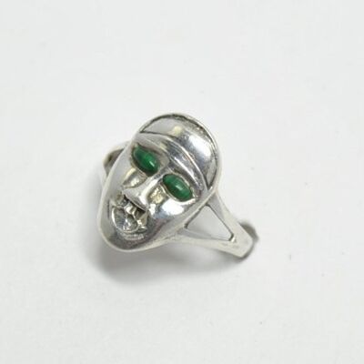 Anello in malachite e argento 925