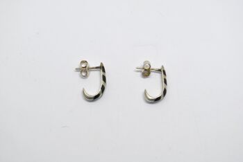 Boucles d'oreilles en onyx et argent 925 3